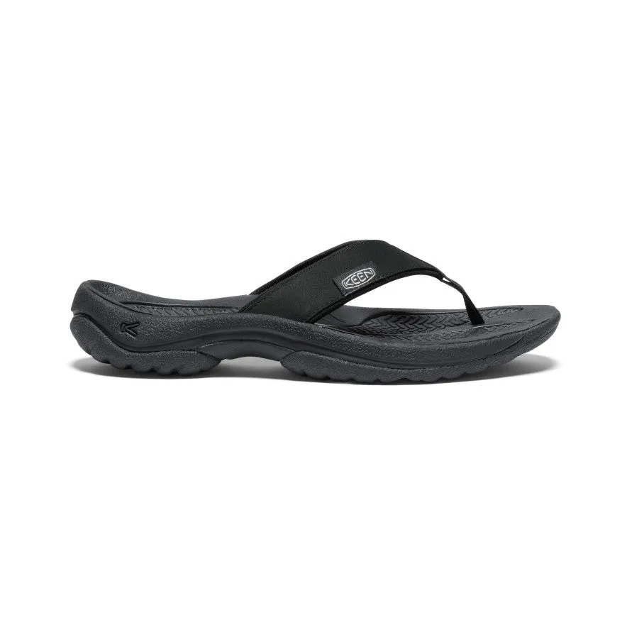 Women's Kona Leather Flip-Flop | Black/Vapor sold by Keen