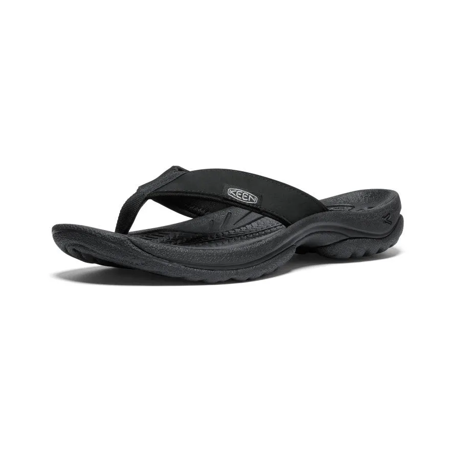 Women's Kona Leather Flip-Flop | Black/Vapor sold by Keen product image thumbnail 3