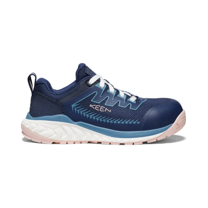Women's Arvada Work Sneaker (Carbon Toe)  |  Naval Academy/Peach Whip sold by Keen