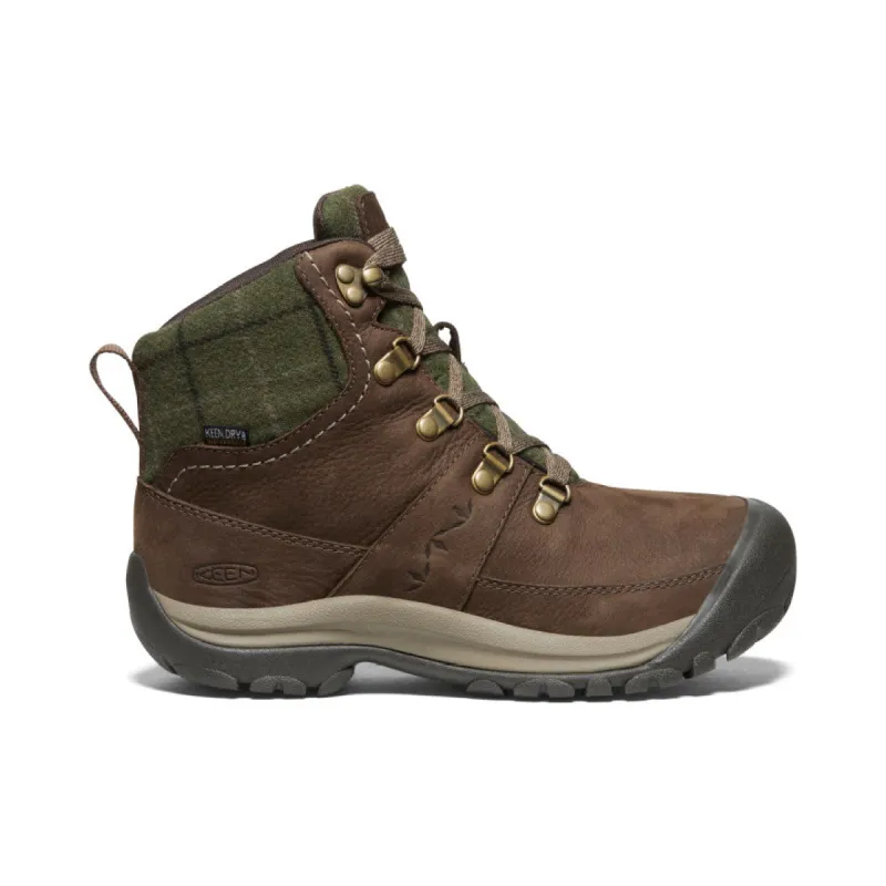 Women's Kaci III Winter Waterproof Boot  |  Dark Earth/Green Plaid sold by Keen