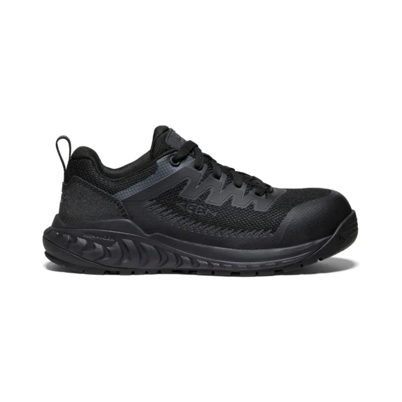 Women's Arvada Work Sneaker (Carbon Toe)  |  Black/Black sold by Keen