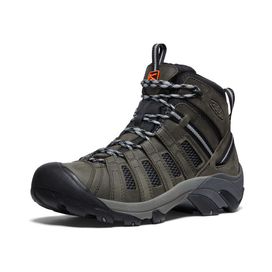Men's Voyageur Mid | Steel Grey/Scarlet Ibis sold by Keen product image thumbnail 3