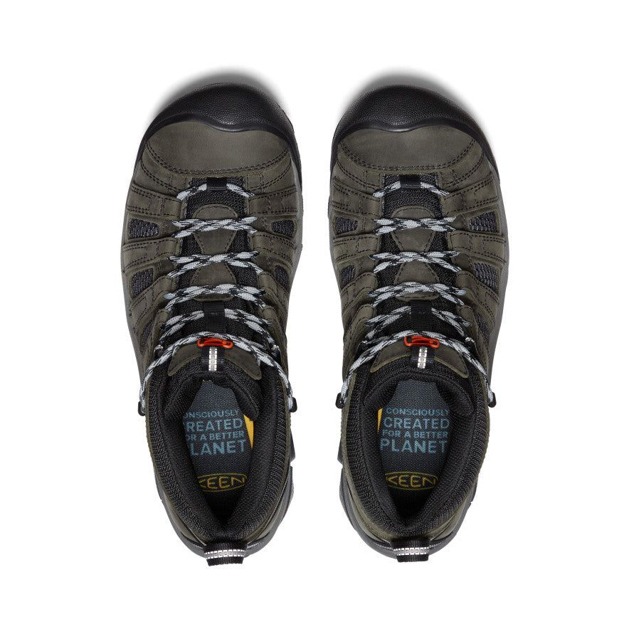 Men's Voyageur Mid | Steel Grey/Scarlet Ibis sold by Keen product image thumbnail 4