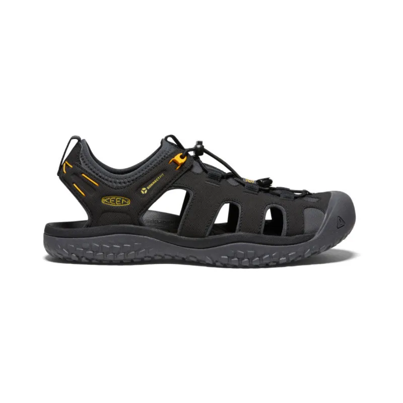 Men's SOLR Sandal  |  Black/Gold sold by Keen