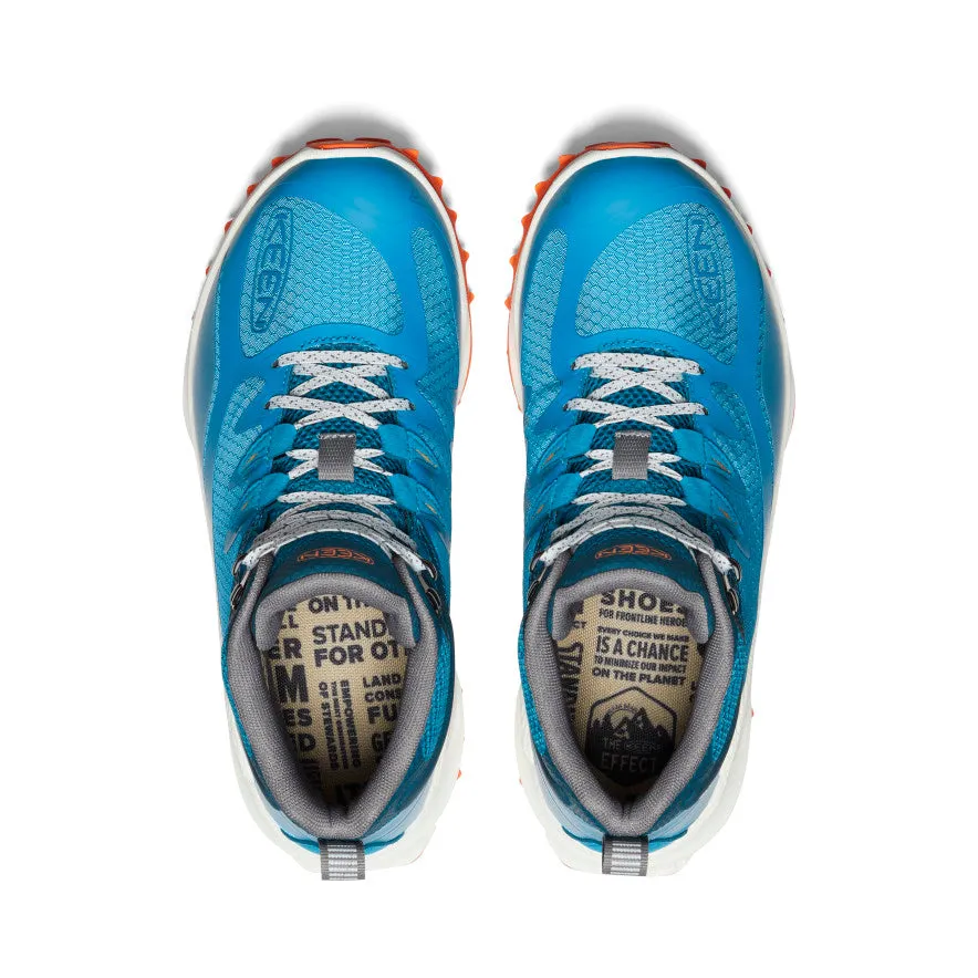 Women's Zionic Waterproof Hiking Boot | Fjord Blue/Tangerine sold by Keen product image thumbnail 4
