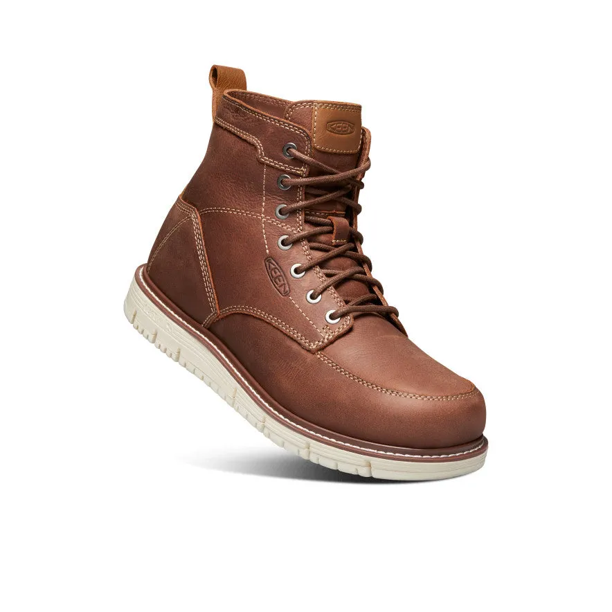 Men's San Jose 6" Boot (Soft Toe) | Gingerbread/Off White sold by Keen product image thumbnail 3