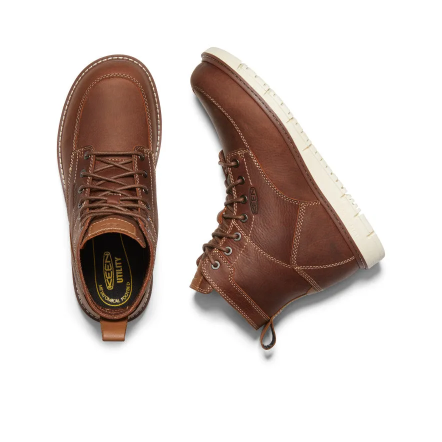 Men's San Jose 6" Boot (Soft Toe) | Gingerbread/Off White sold by Keen product image thumbnail 4