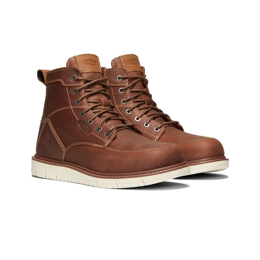 Men's San Jose 6" Boot (Soft Toe) | Gingerbread/Off White sold by Keen product image thumbnail 2