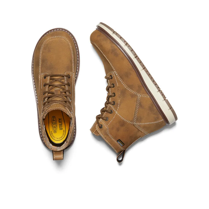 Women's San Jose 6" Waterproof Boot (Aluminum Toe) | Almond/Gum sold by Keen product image thumbnail 4