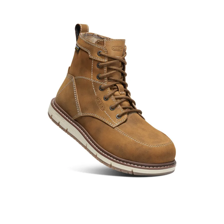 Women's San Jose 6" Waterproof Boot (Aluminum Toe) | Almond/Gum sold by Keen product image thumbnail 3