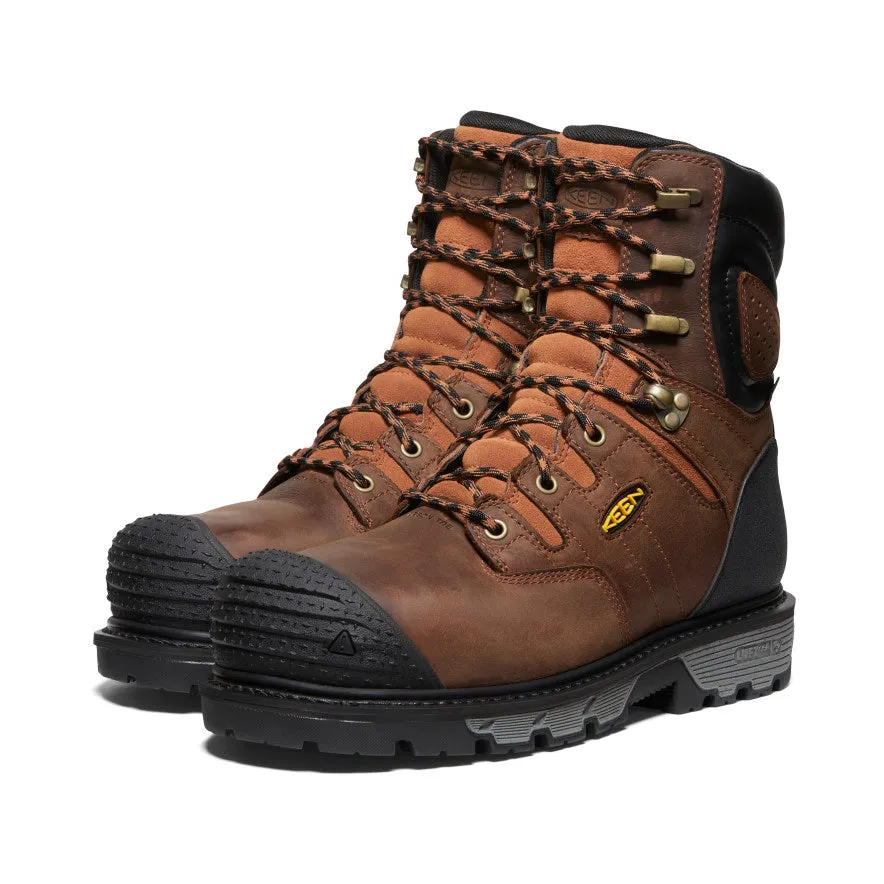 Men's Camden 8" Insulated Waterproof Boot (Carbon Toe) | Leather Brown/Black sold by Keen product image thumbnail 2