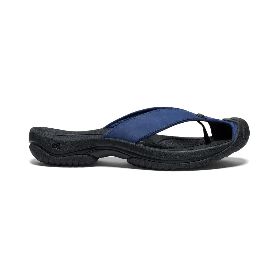 Men's Waimea Leather Flip-Flop | Naval Academy/Black sold by Keen