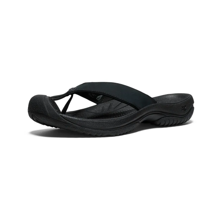 Men's Waimea Leather Flip-Flop  |  Black/Black sold by Keen product image thumbnail 3