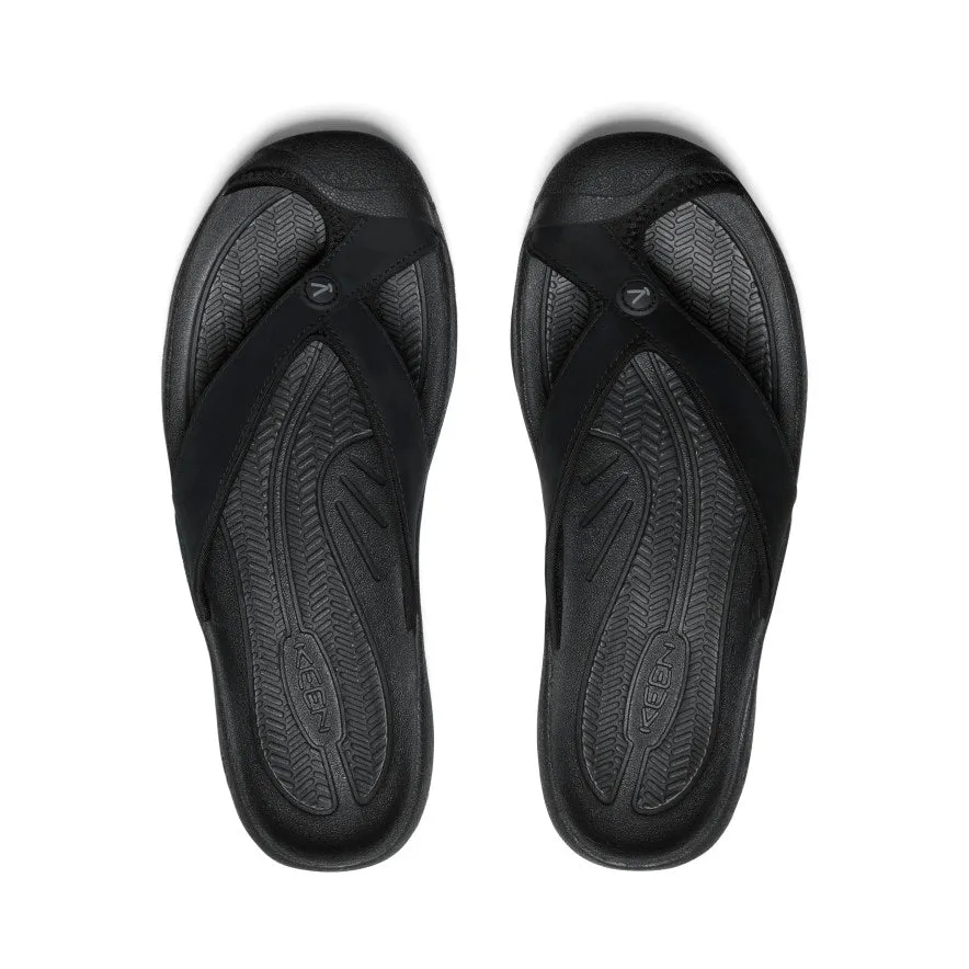 Men's Waimea Leather Flip-Flop  |  Black/Black sold by Keen product image thumbnail 4