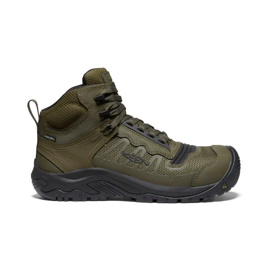 Men's Reno Mid Waterproof (Carbon Toe) | Dark Olive/Black sold by Keen