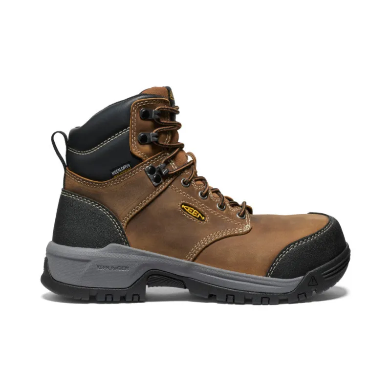 Women's Evanston 6" Waterproof Boot (Carbon Toe)  |  Bison/Black sold by Keen