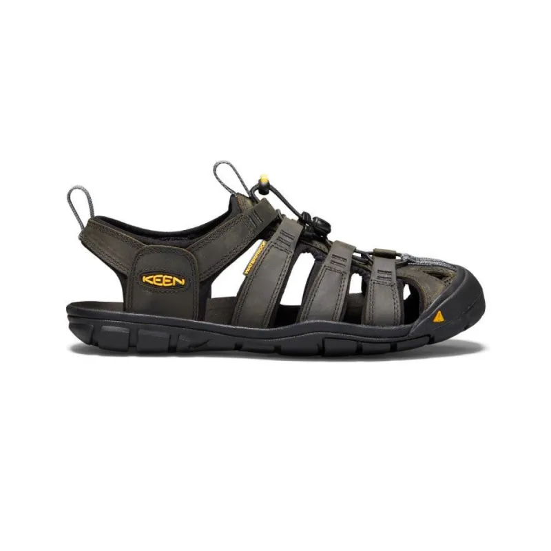Men's Clearwater CNX Leather Sandal  |  Magnet/Black sold by Keen