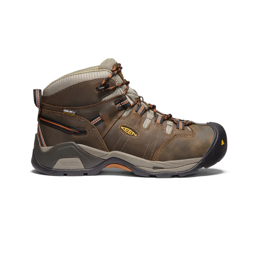 Men's Detroit XT Waterproof Boot (Soft Toe) | Black Olive/Leather Brown sold by Keen