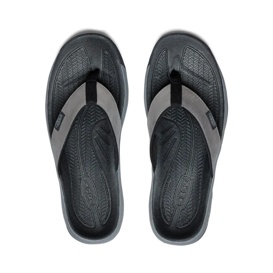 Men's Kona Leather Flip-Flop | Steel Grey/Black sold by Keen product image thumbnail 4