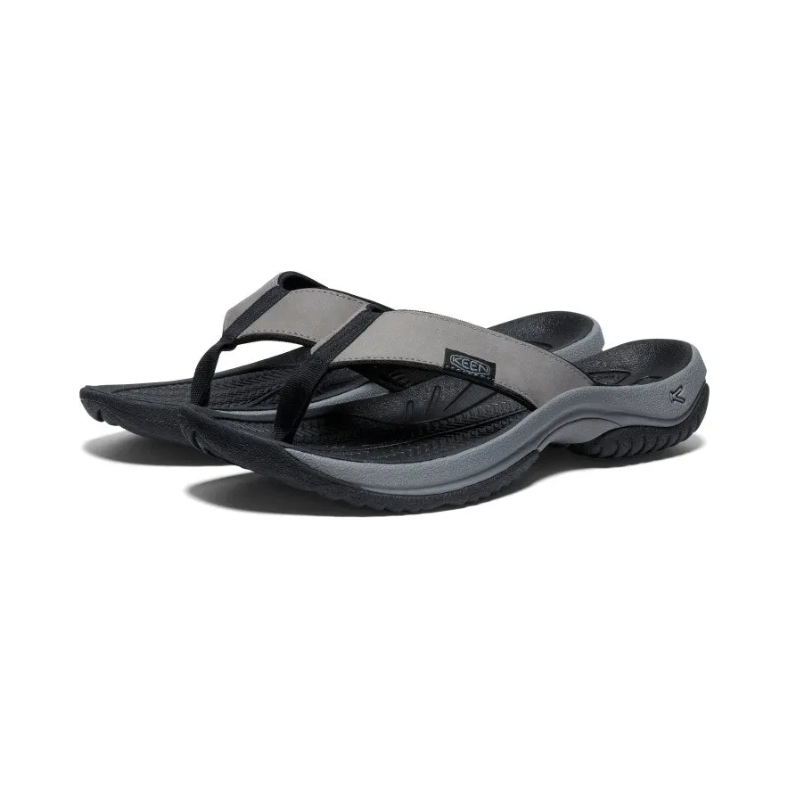 Men's Kona Leather Flip-Flop | Steel Grey/Black sold by Keen product image thumbnail 2
