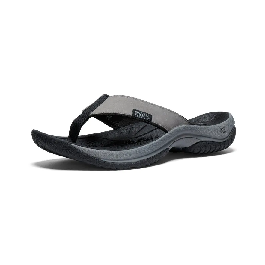 Men's Kona Leather Flip-Flop | Steel Grey/Black sold by Keen product image thumbnail 3