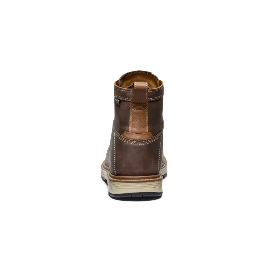 Men's San Jose 6" Waterproof 90° Heel Boot (Aluminum Toe) | Bison/Black sold by Keen product image thumbnail 5