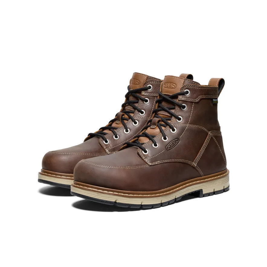 Men's San Jose 6" Waterproof 90° Heel Boot (Aluminum Toe) | Bison/Black sold by Keen product image thumbnail 2