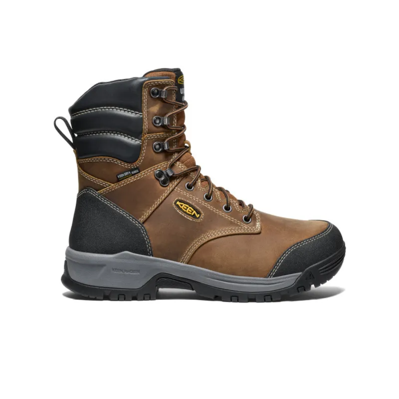 Men's Evanston 8" Insulated Waterproof Boot (Soft Toe)  |  Bison/Black sold by Keen