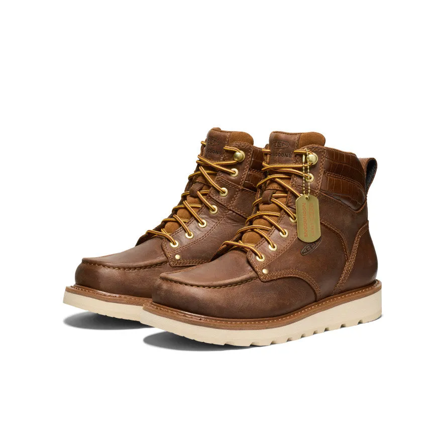 Men's Cincinnati 6" Boot (Soft Toe) x Noon Goons | Leather Brown/Off White sold by Keen product image thumbnail 2