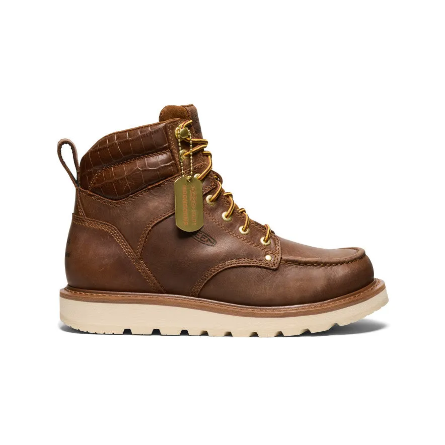 Men's Cincinnati 6" Boot (Soft Toe) x Noon Goons | Leather Brown/Off White sold by Keen