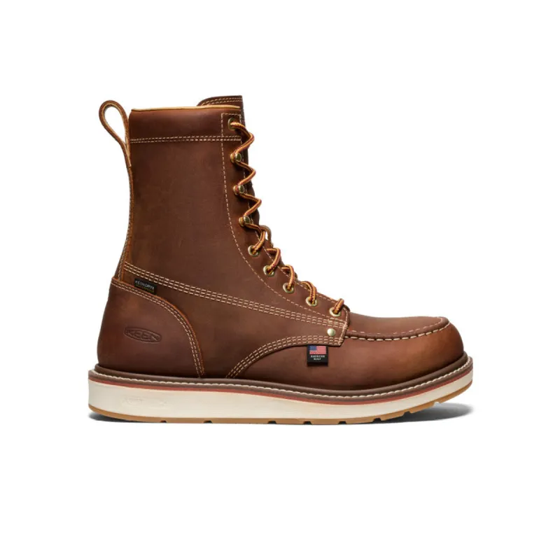 Men's Liberty 8" Waterproof Boot (Soft Toe)  |  Leather Brown/Birch sold by Keen