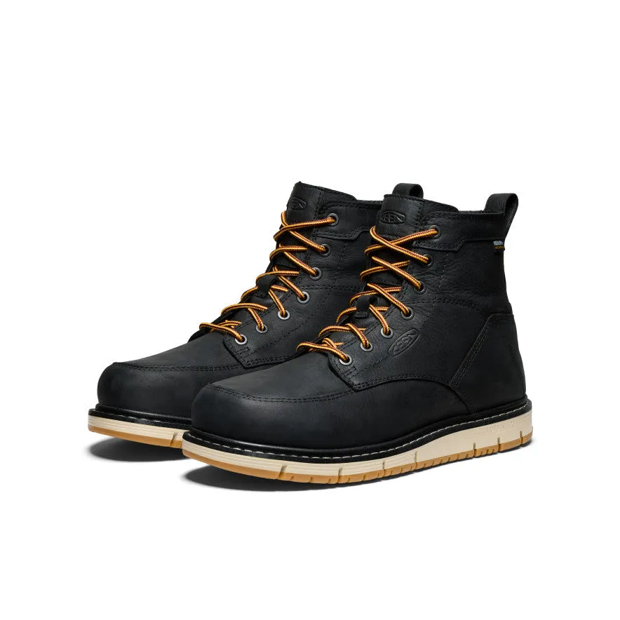 Men's San Jose 6" Waterproof Boot (Aluminum Toe) | Black/Gum sold by Keen product image thumbnail 2