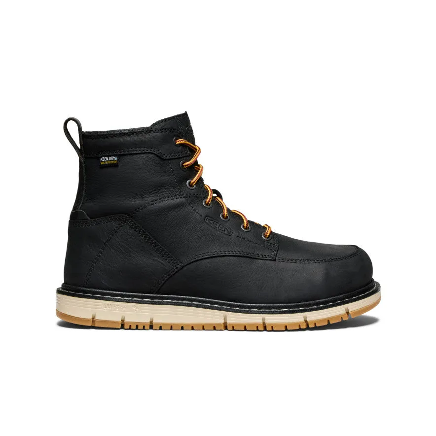 Men's San Jose 6" Waterproof Boot (Aluminum Toe) | Black/Gum sold by Keen