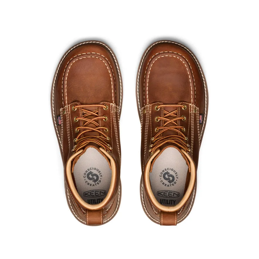 Men's Liberty 6" Boot (Soft Toe) | Leather Brown/Birch sold by Keen product image thumbnail 4
