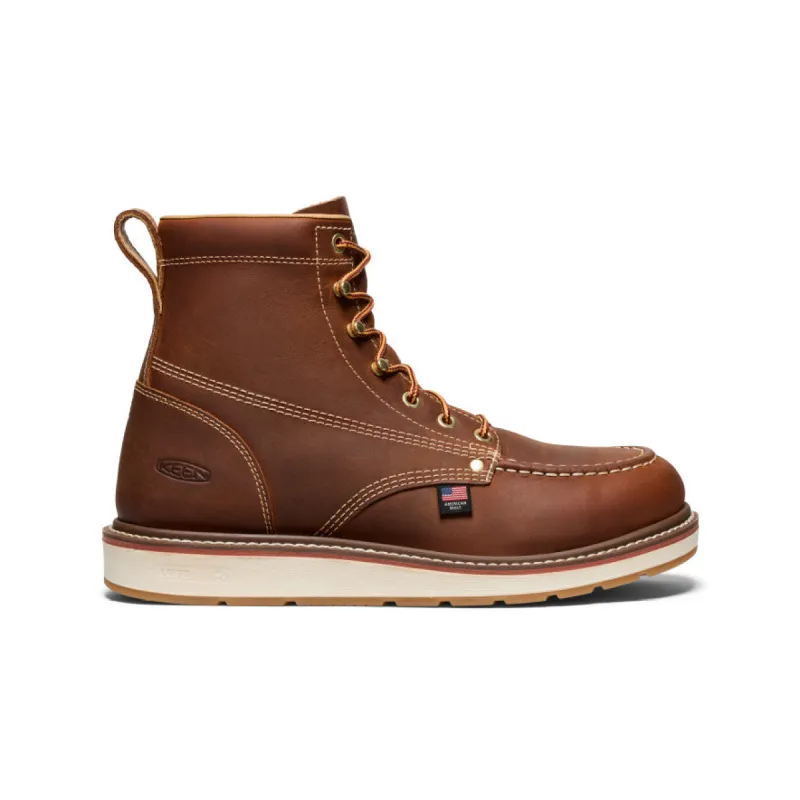 Men's Liberty 6" Boot (Soft Toe)  |  Leather Brown/Birch sold by Keen