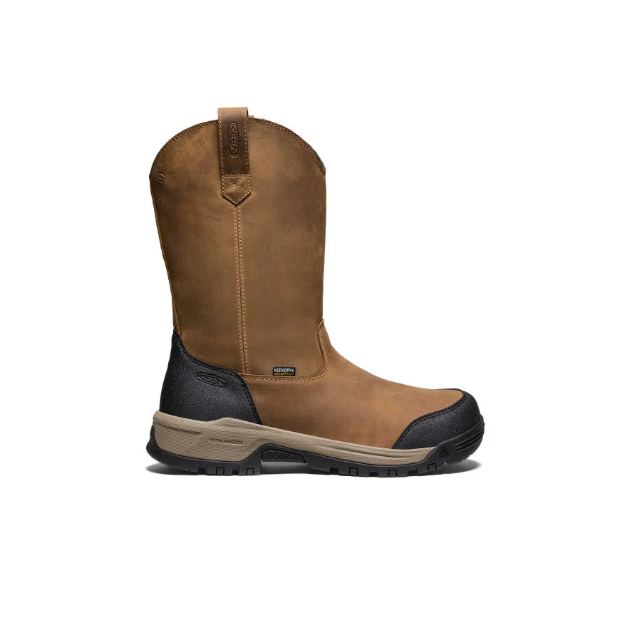 Men's Evanston Pull-On Waterproof Boot (Soft Toe) | Bison/Black sold by Keen