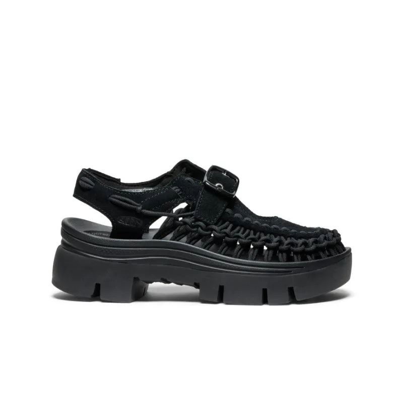 All Gender UNEEK PLT Mary Jane Sneaker  |  Black/Black sold by Keen