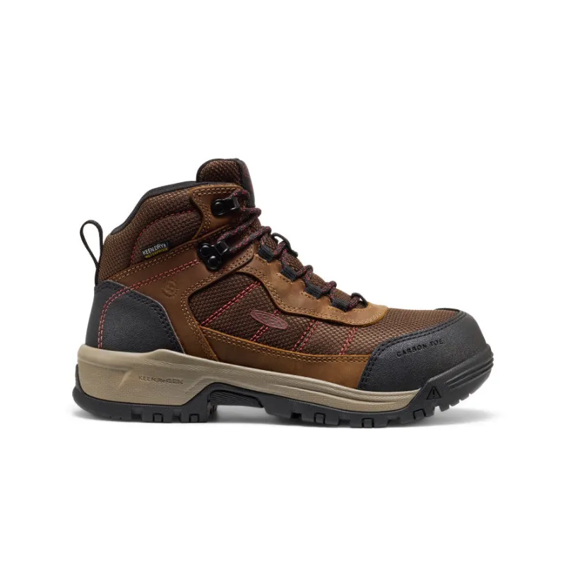 Women's Skokie Waterproof Work Boot (Carbon Toe)  |  Bison/Black sold by Keen