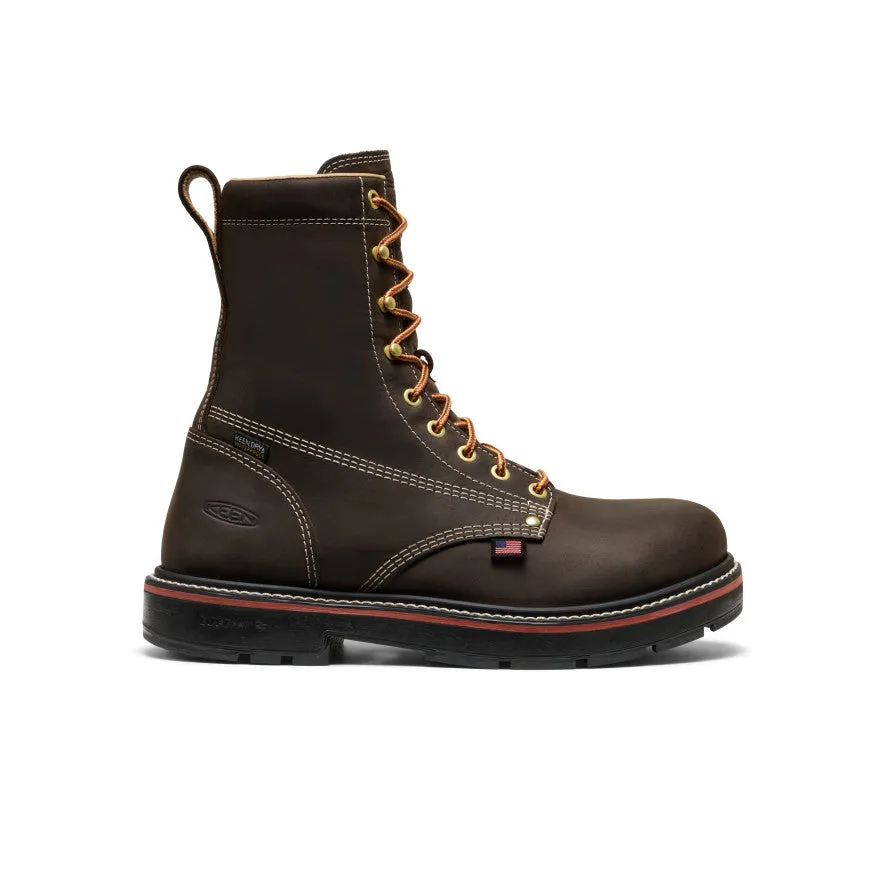 Men's Liberty 8" Waterproof 90° Heel Boot (Carbon Toe) | Coffee Bean/Black sold by Keen