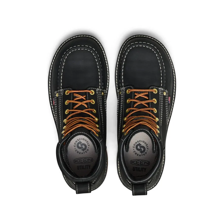 Men's Liberty 6" Waterproof Boot (Carbon Toe) | Black/Gum sold by Keen product image thumbnail 4