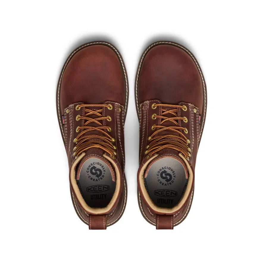 Men's Liberty 6" Waterproof 90° Heel Boot (Carbon Toe) | Bombay Brown/Gum sold by Keen product image thumbnail 4