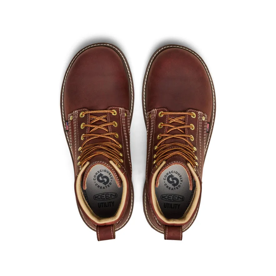 Men's Liberty 6" Waterproof 90° Heel Boot (Soft Toe) | Bombay Brown/Gum sold by Keen product image thumbnail 4