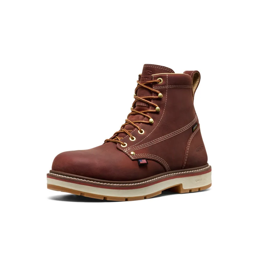 Men's Liberty 6" Waterproof 90° Heel Boot (Soft Toe) | Bombay Brown/Gum sold by Keen product image thumbnail 3