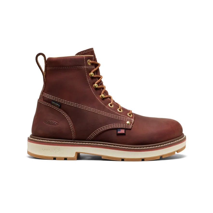 Men's Liberty 6" Waterproof 90° Heel Boot (Soft Toe) | Bombay Brown/Gum sold by Keen