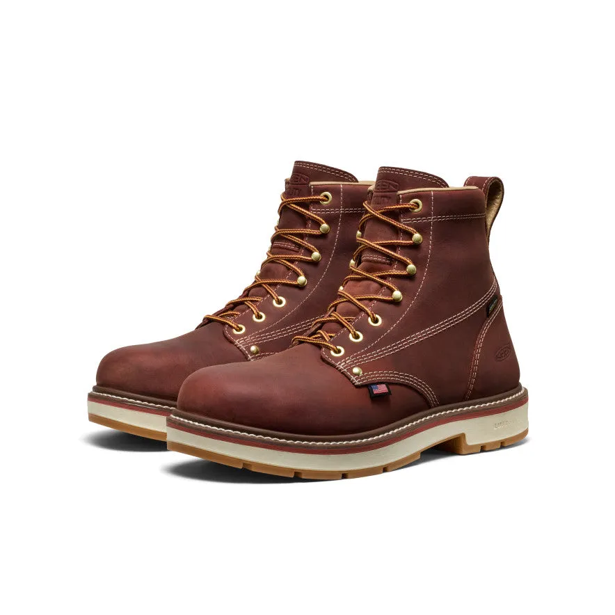 Men's Liberty 6" Waterproof 90° Heel Boot (Soft Toe) | Bombay Brown/Gum sold by Keen product image thumbnail 2