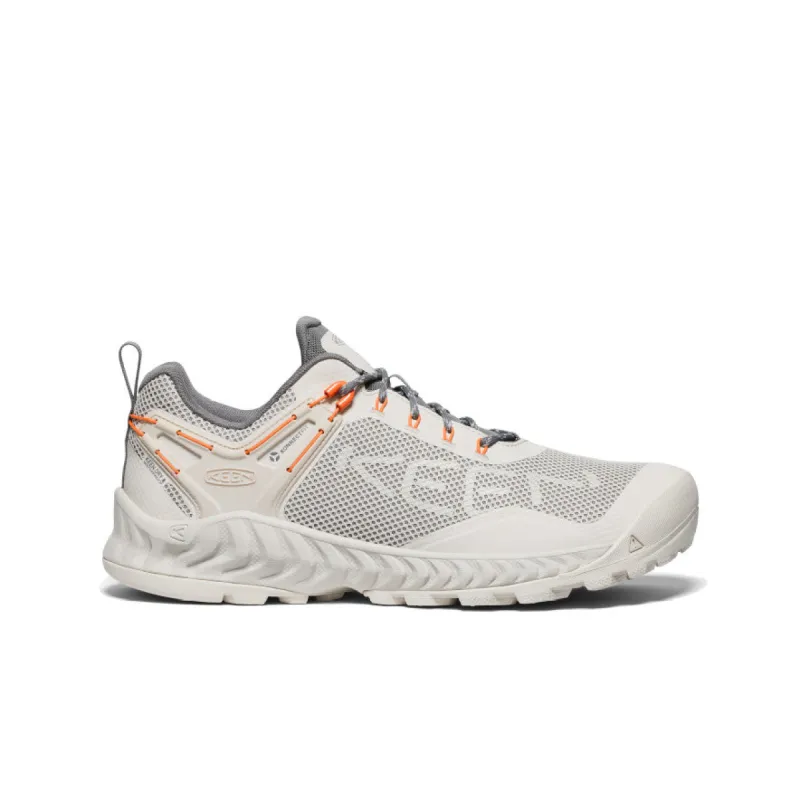 Men's NXIS EVO Waterproof Shoe  |  Silver Lining/Scarlet Ibis made by Keen