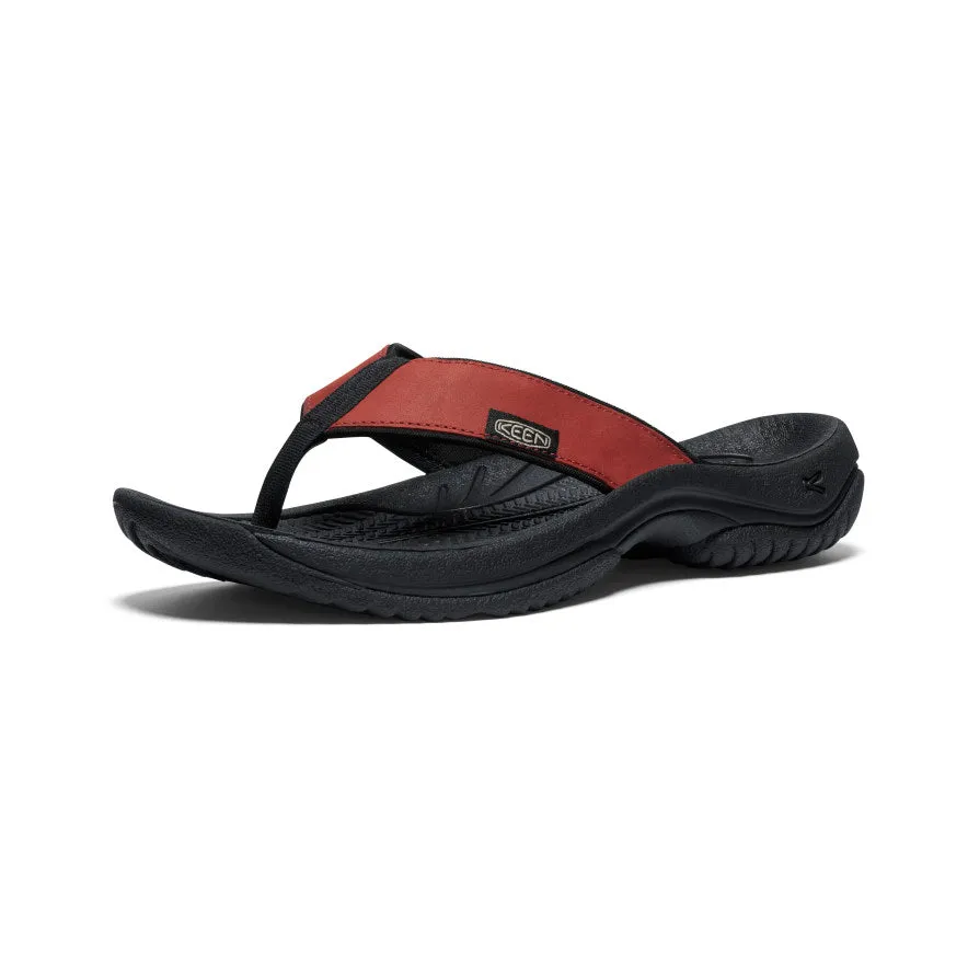 Men's Kona Leather Flip-Flop | Fired Brick/Black sold by Keen product image thumbnail 3