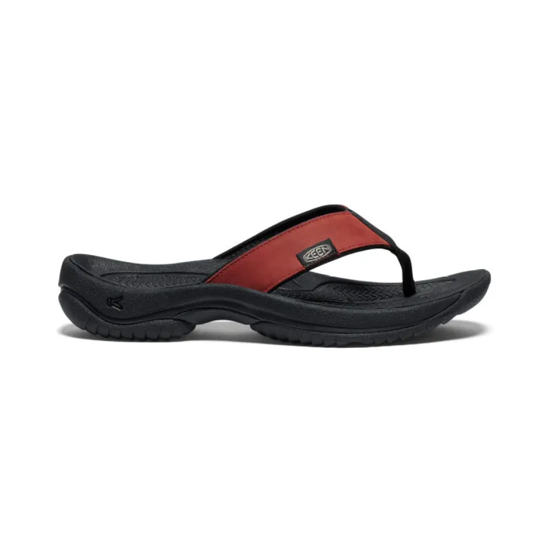 Men's Kona Leather Flip-Flop  |  Fired Brick/Black sold by Keen