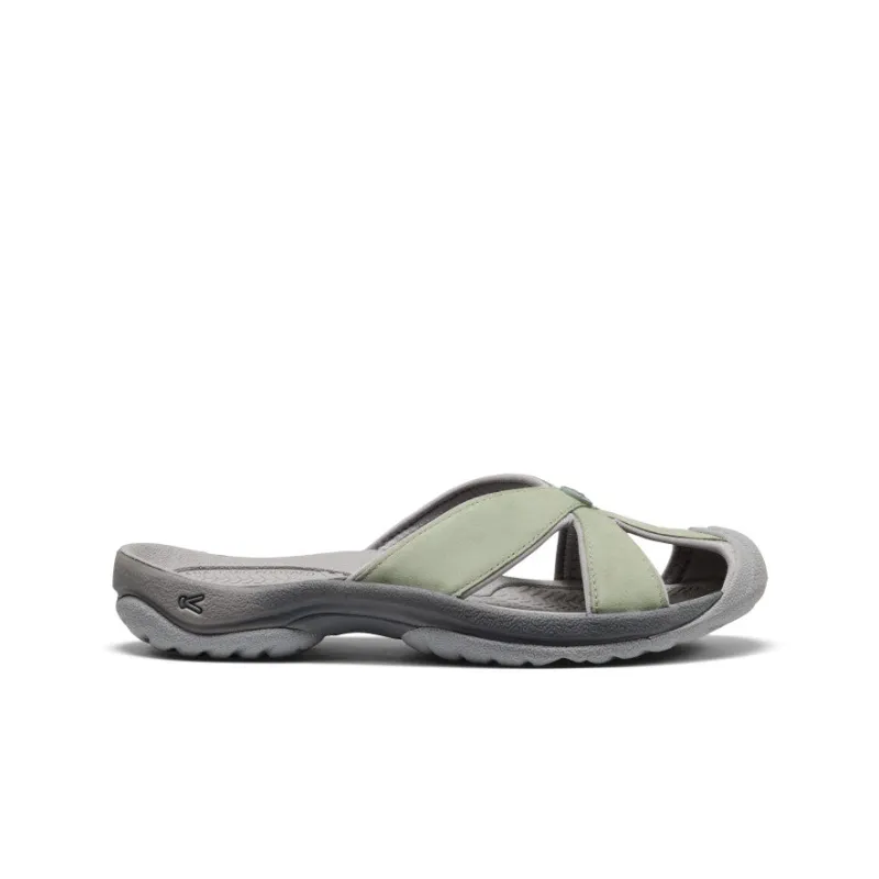 Women's Bali Leather Slide Sandal | Lily Pad/Steel Grey sold by Keen