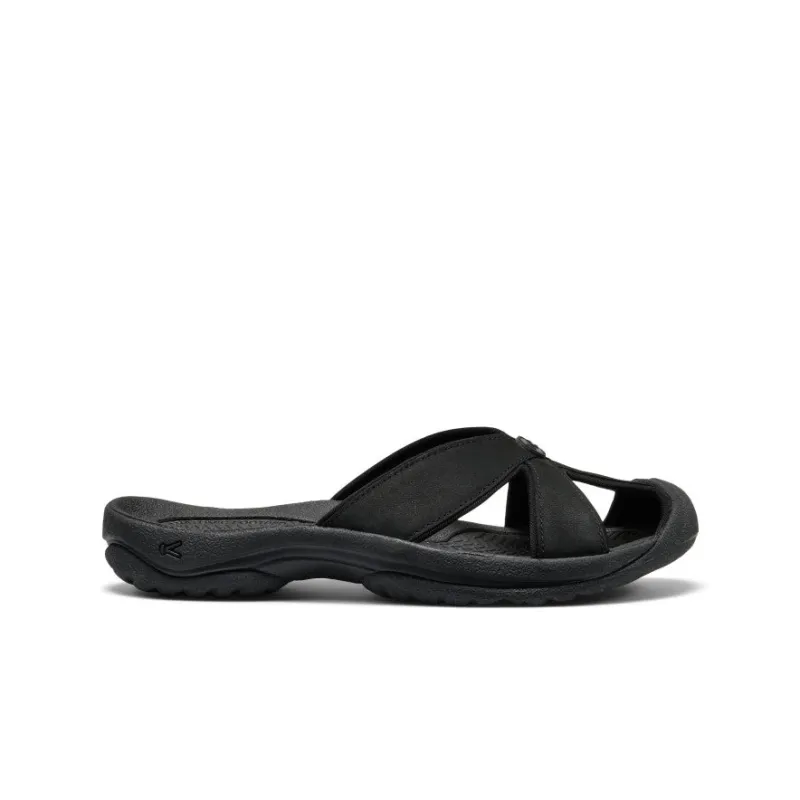 Women's Bali Leather Slide Sandal  |  Black/Black sold by Keen